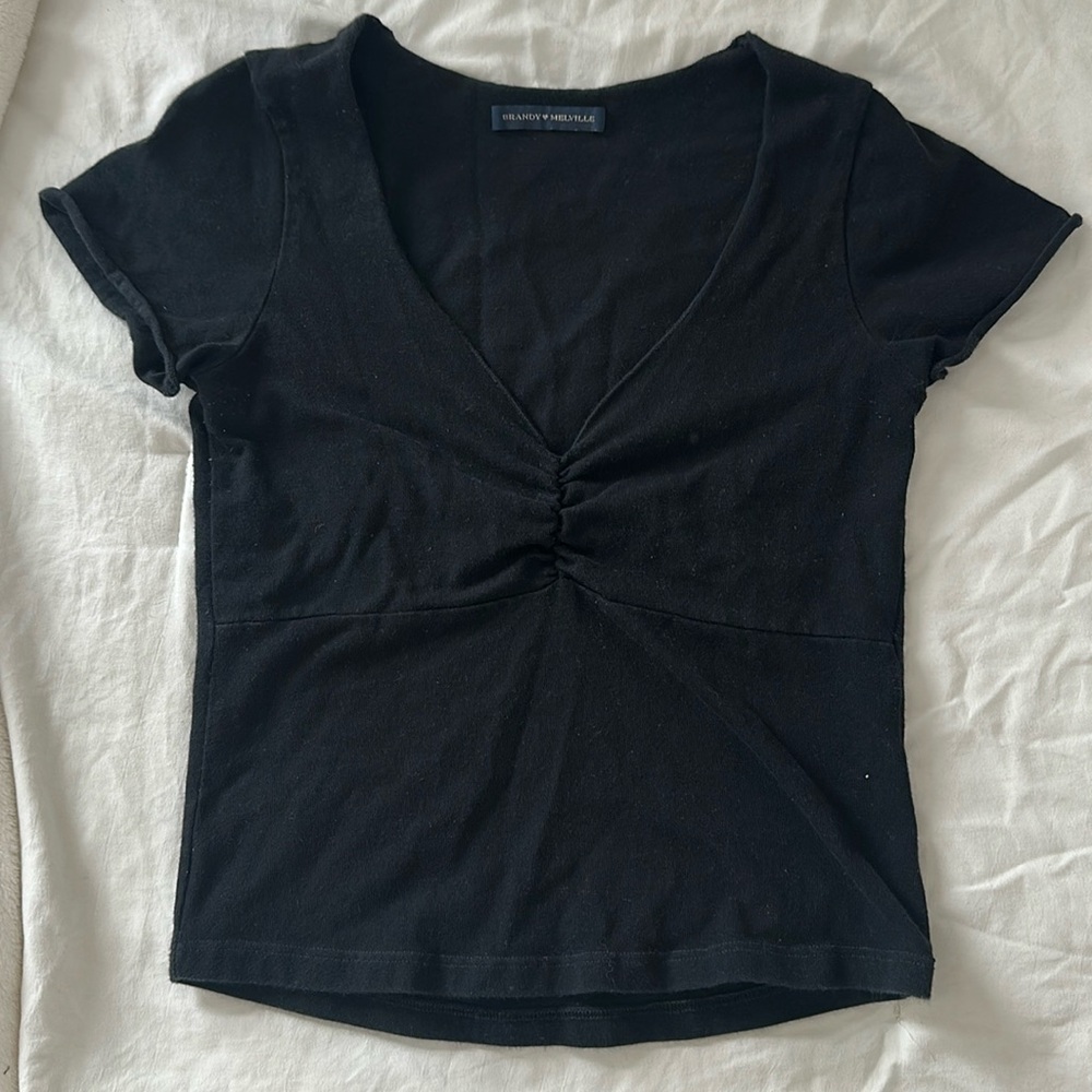 John Galt Black Gina Cinched T-Shirt